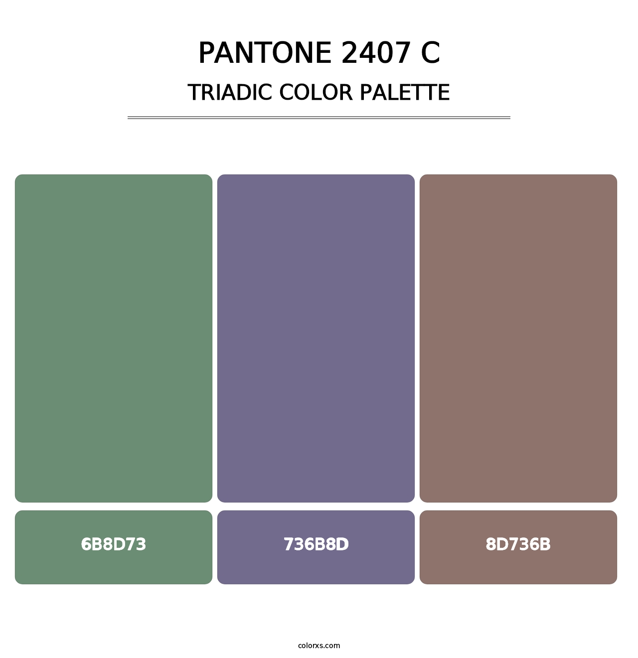 PANTONE 2407 C - Triadic Color Palette