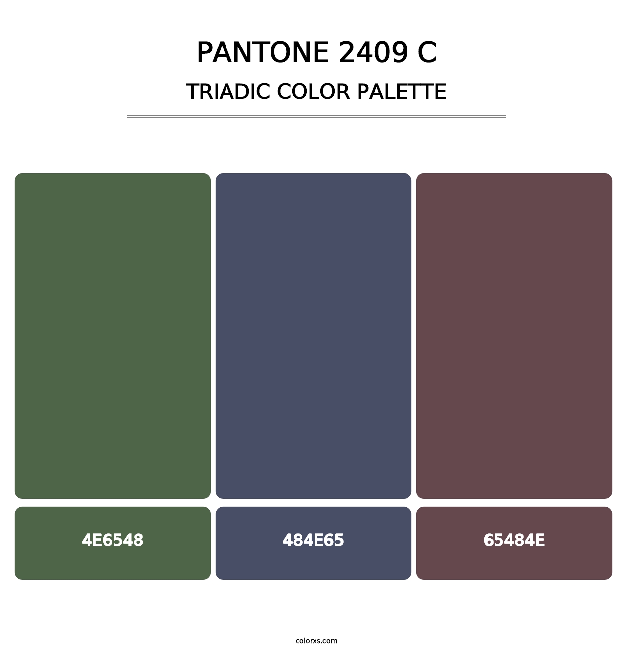 PANTONE 2409 C - Triadic Color Palette