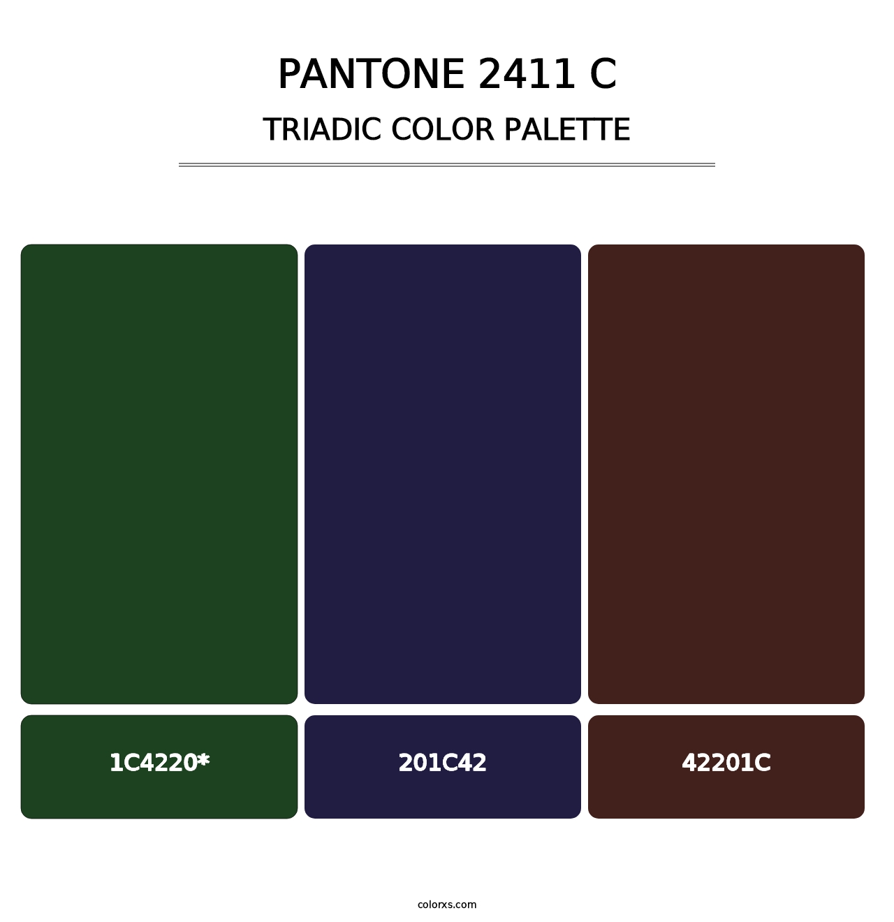 PANTONE 2411 C - Triadic Color Palette