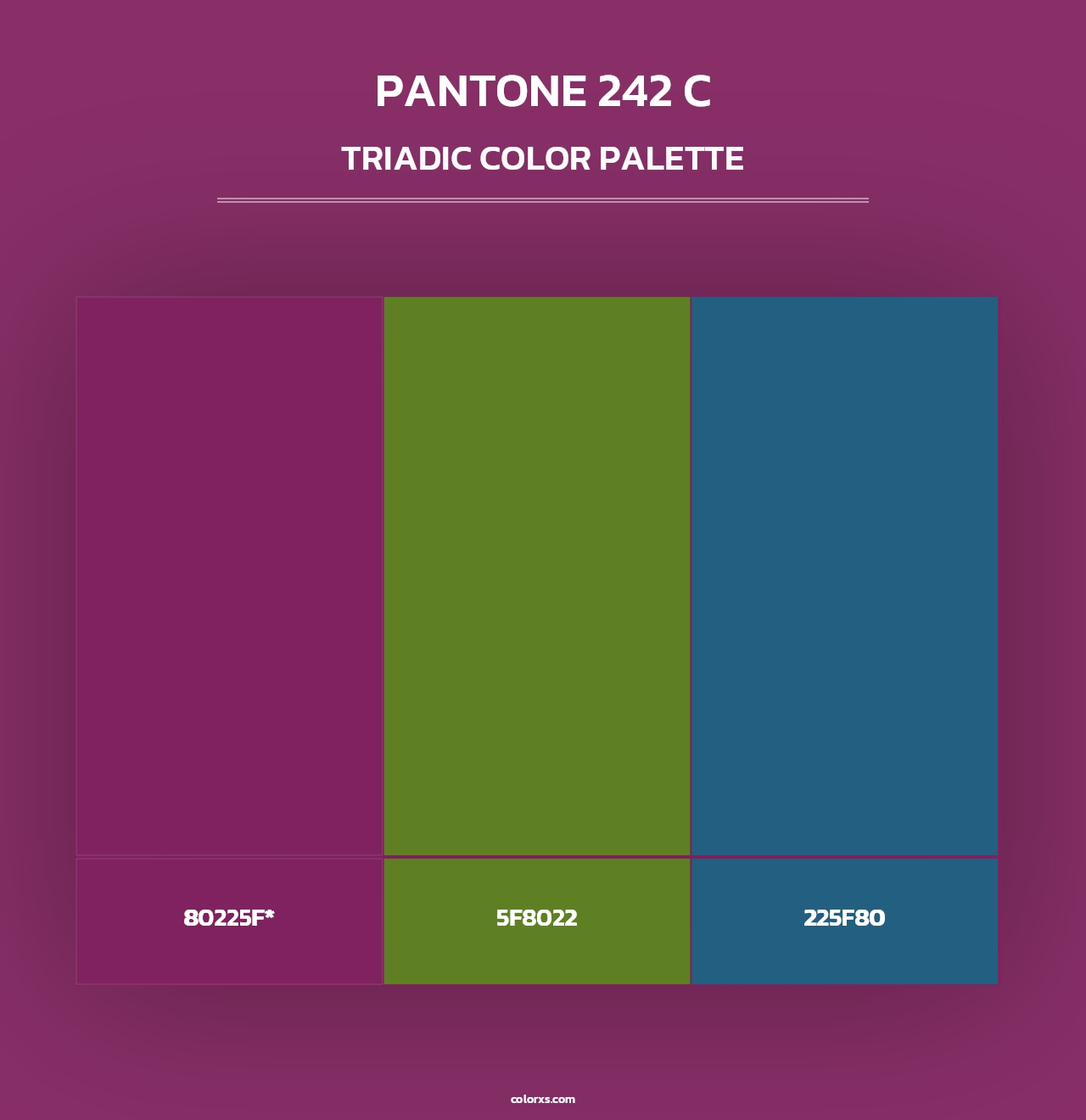 PANTONE 242 C - Triadic Color Palette