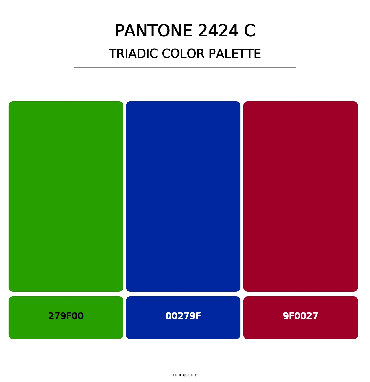 PANTONE 2424 C - Triadic Color Palette