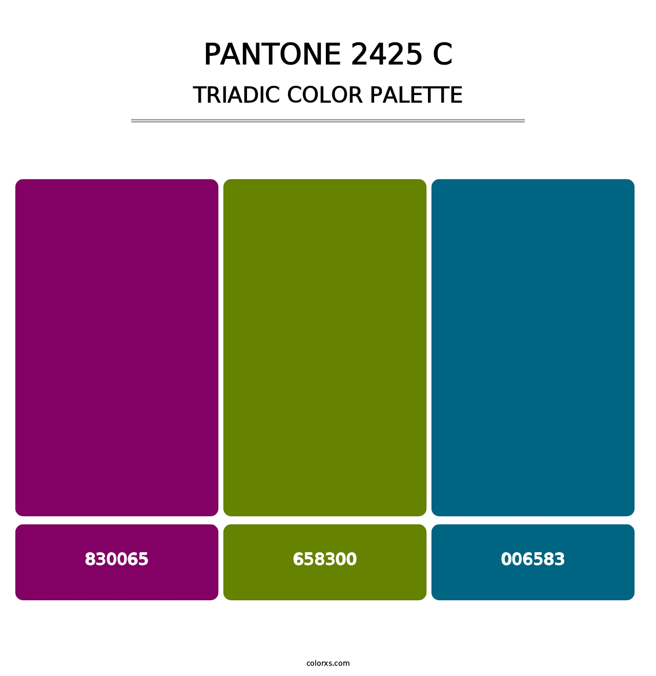 PANTONE 2425 C - Triadic Color Palette