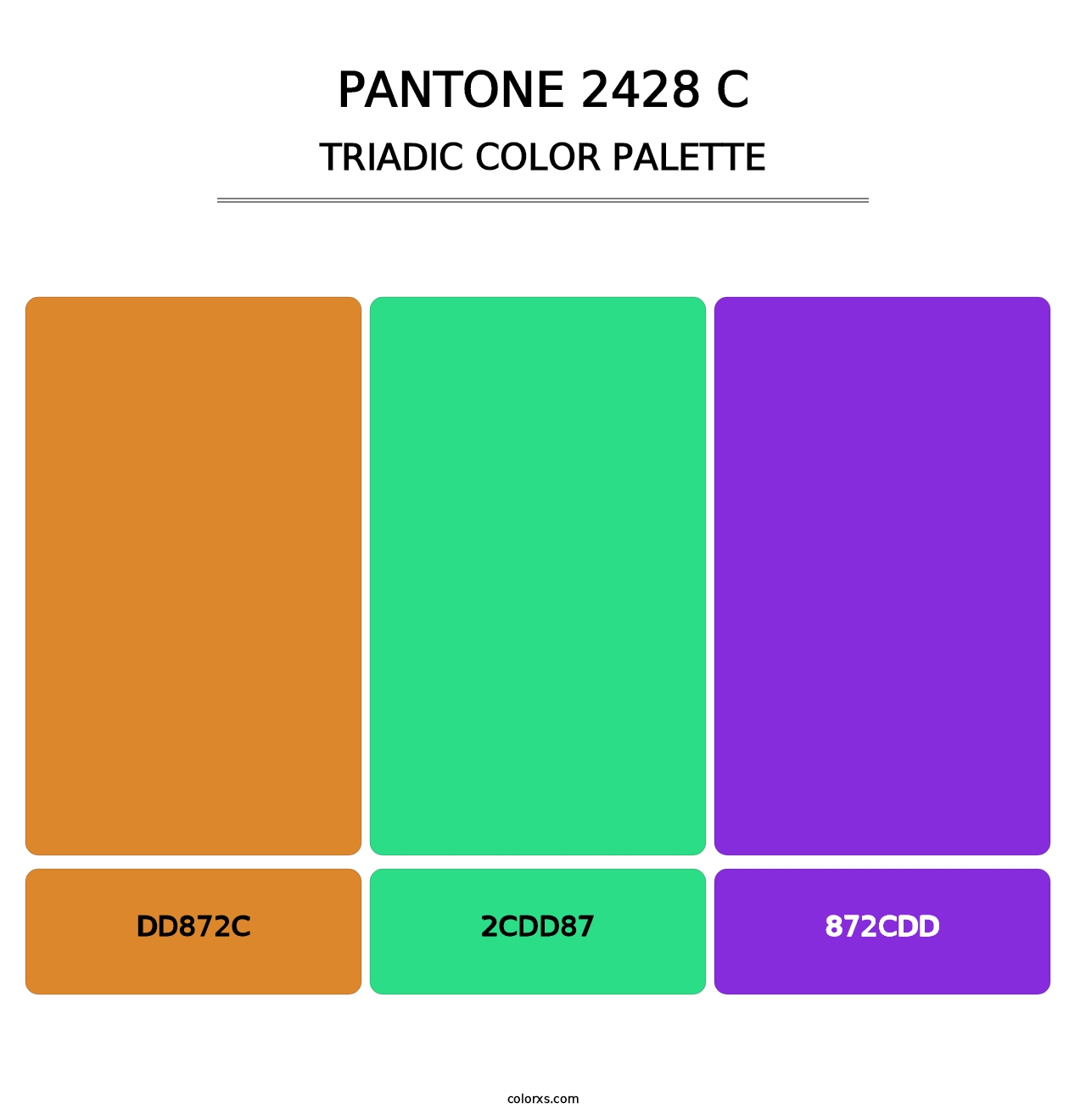 PANTONE 2428 C - Triadic Color Palette