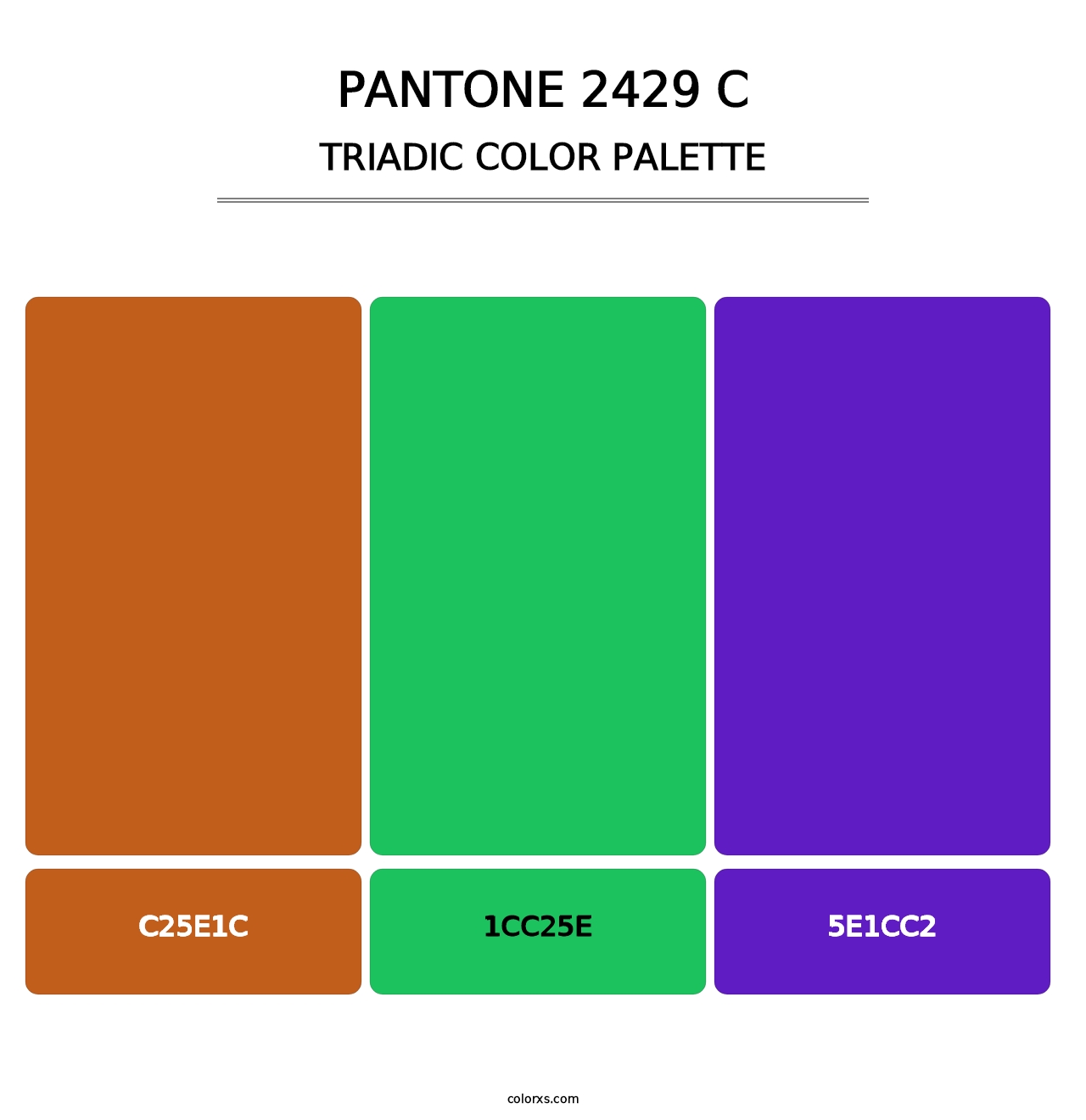 PANTONE 2429 C - Triadic Color Palette