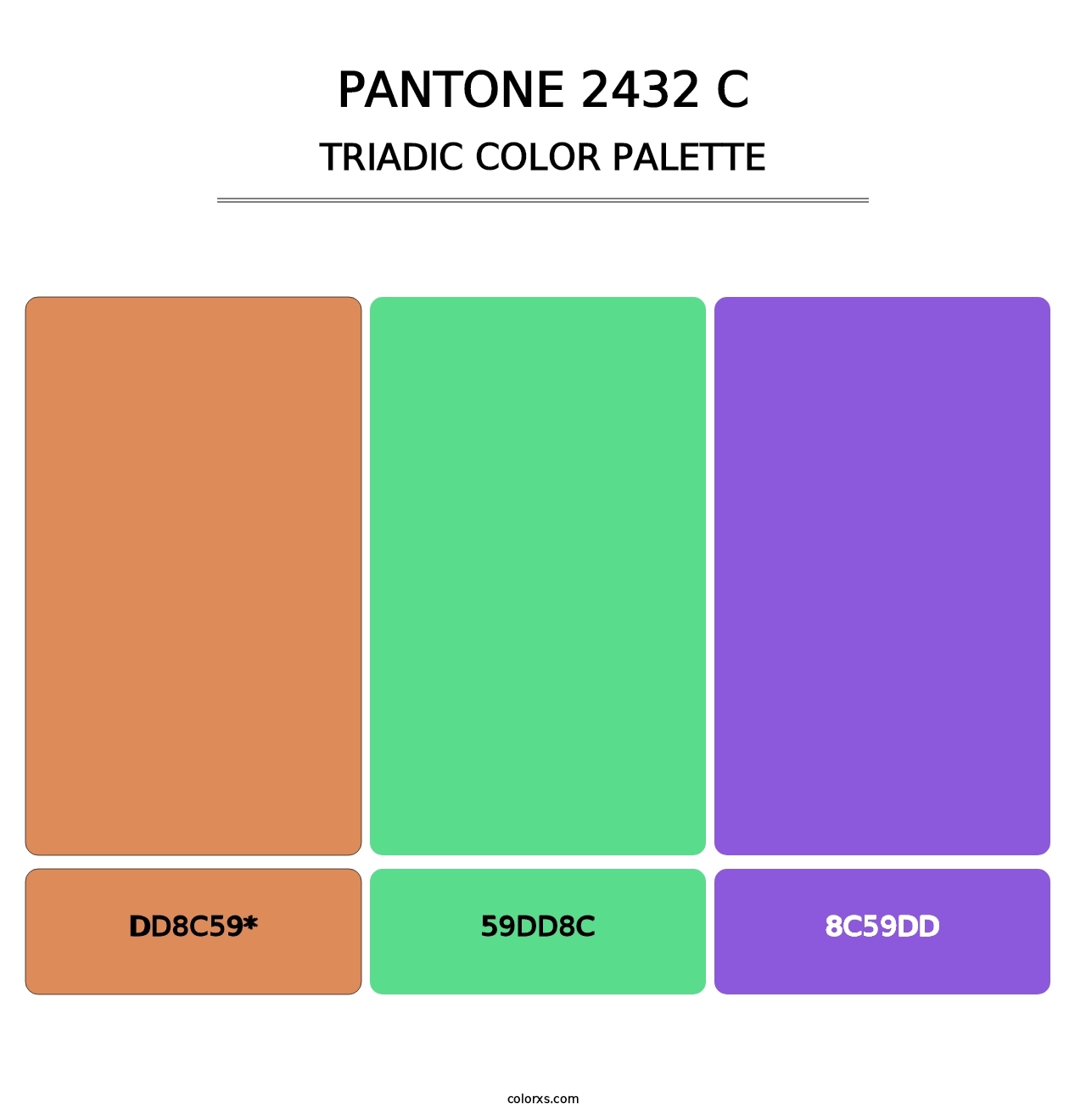 PANTONE 2432 C - Triadic Color Palette