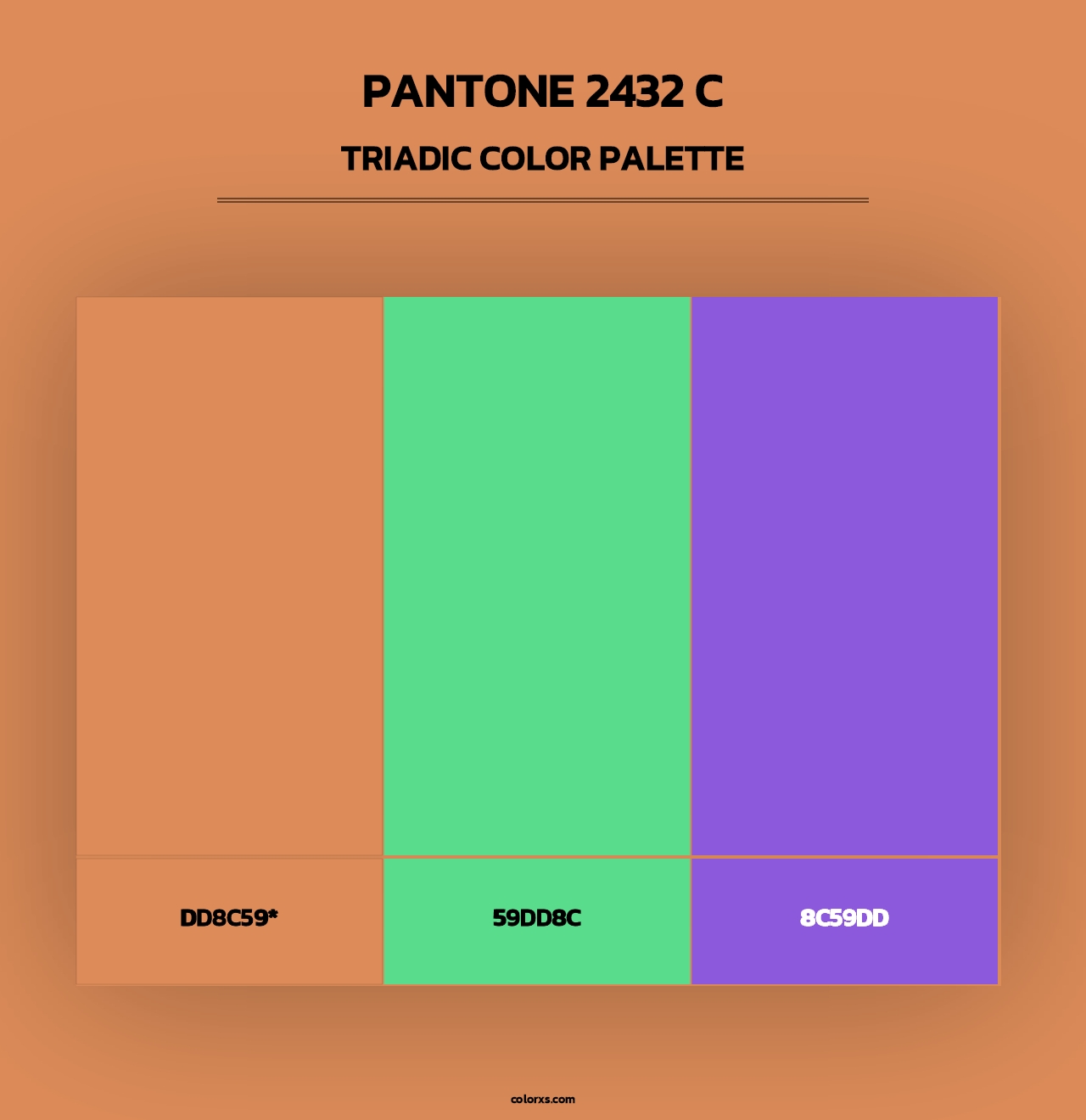 PANTONE 2432 C - Triadic Color Palette