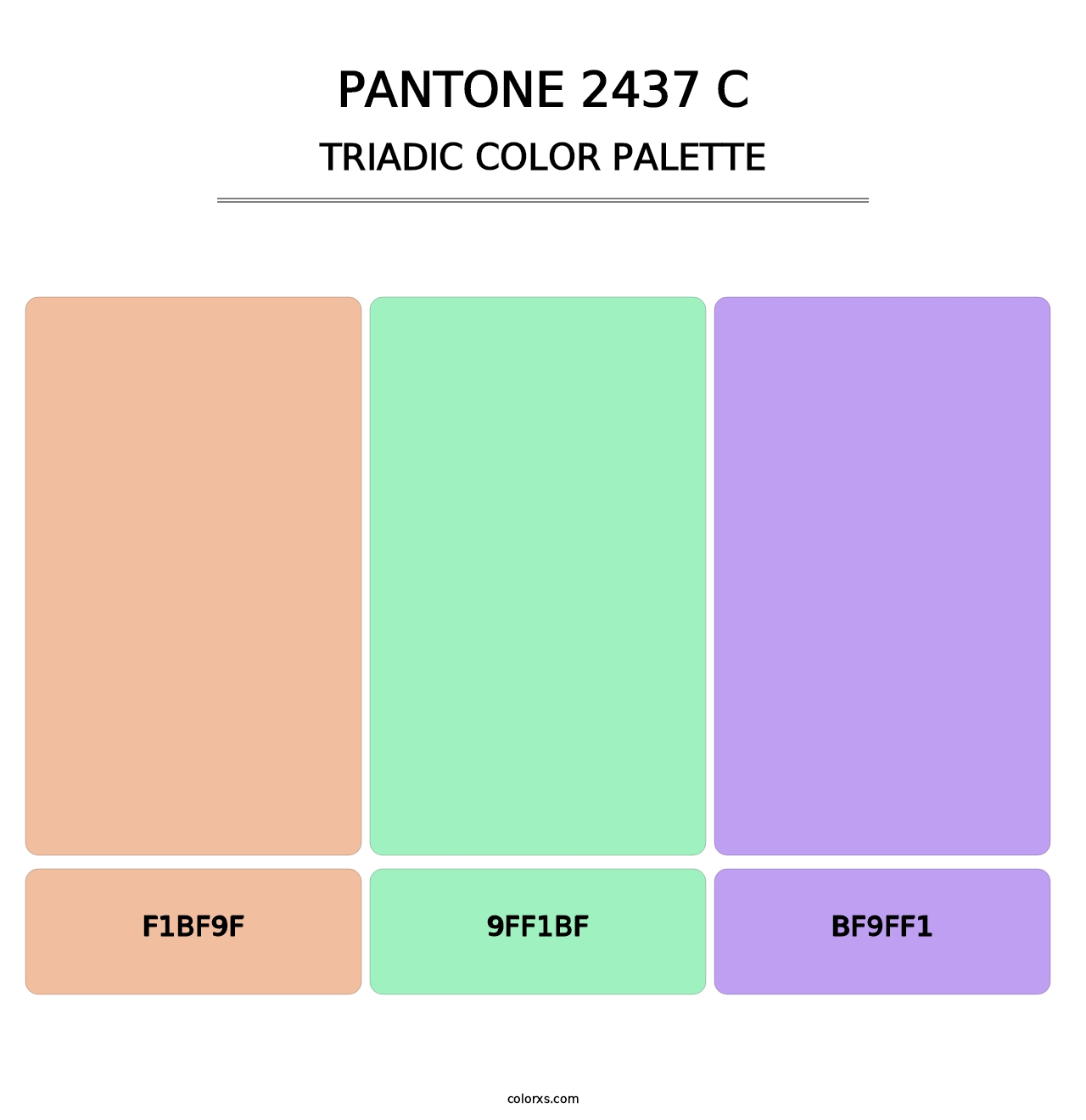 PANTONE 2437 C - Triadic Color Palette