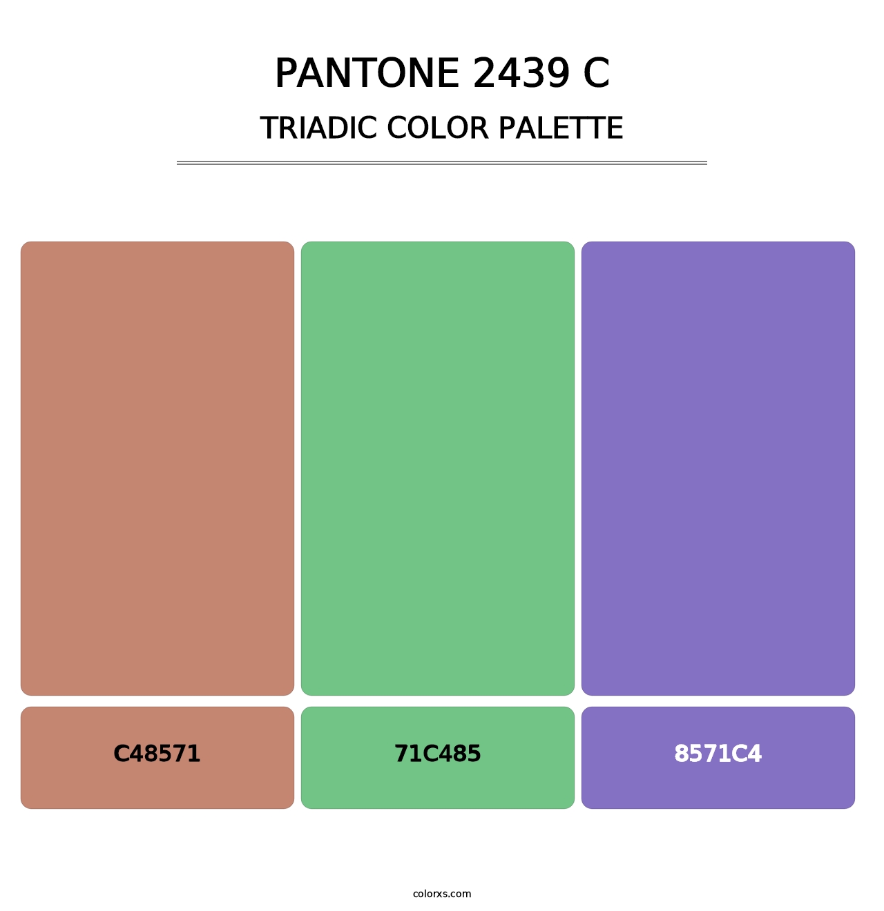 PANTONE 2439 C - Triadic Color Palette