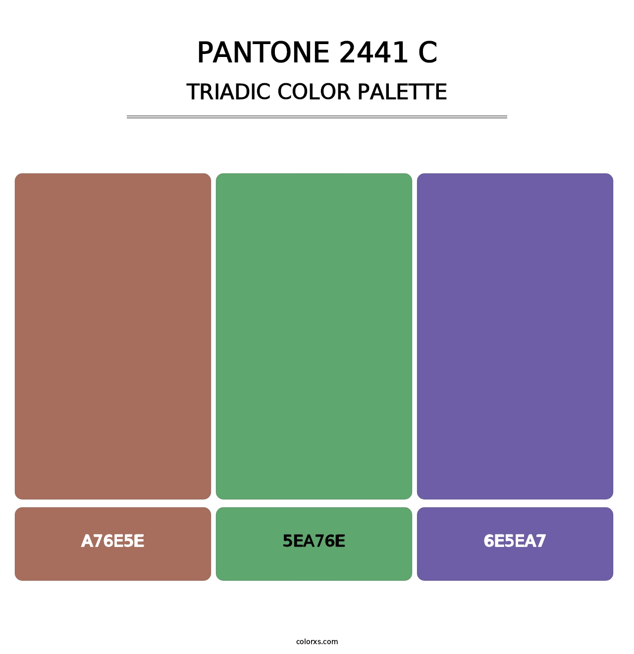 PANTONE 2441 C - Triadic Color Palette