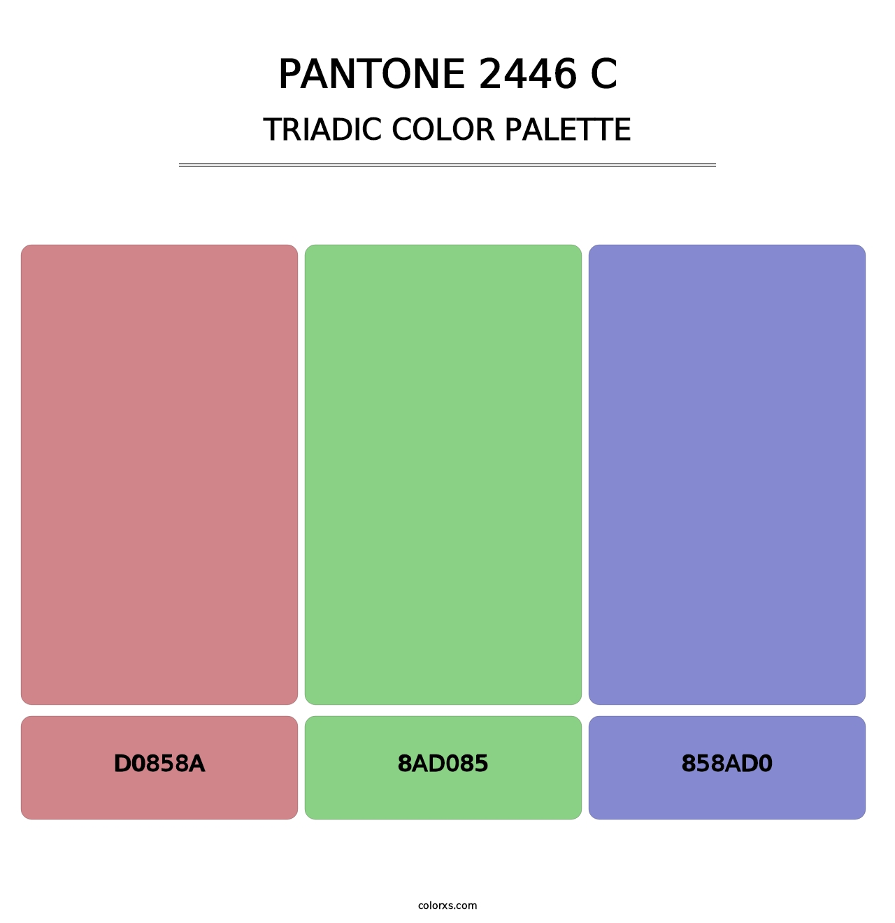 PANTONE 2446 C - Triadic Color Palette