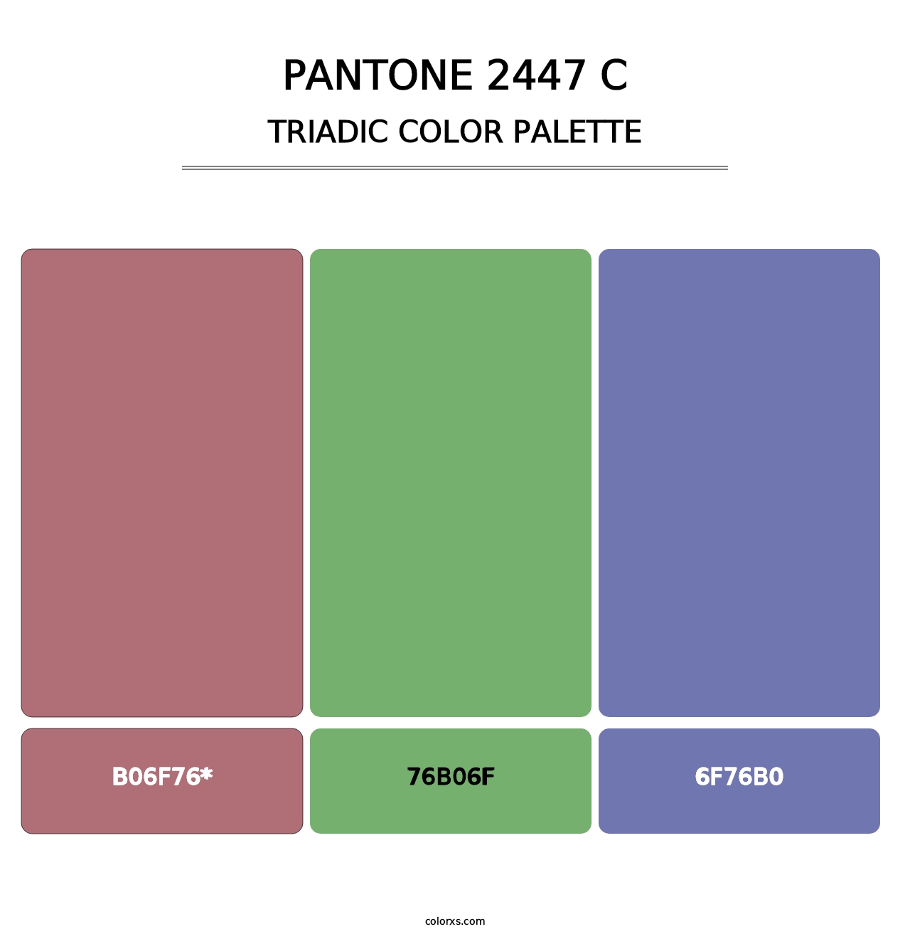 PANTONE 2447 C - Triadic Color Palette