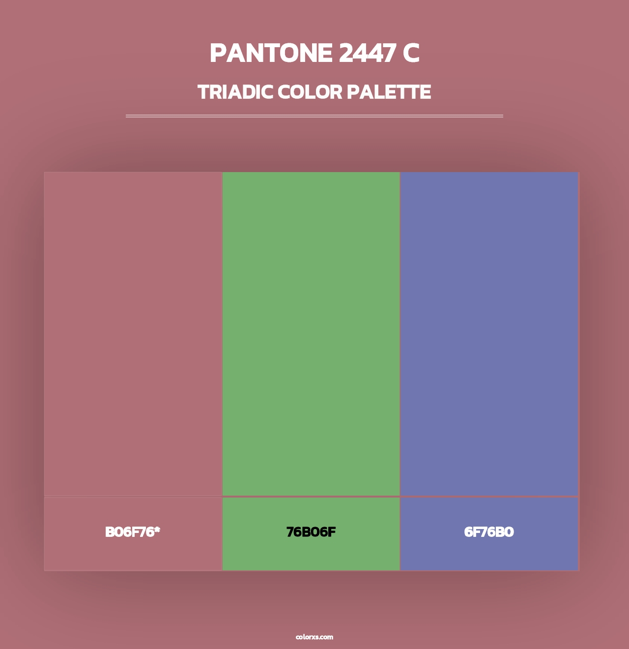 PANTONE 2447 C - Triadic Color Palette