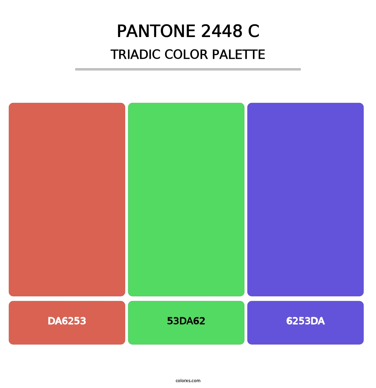 PANTONE 2448 C - Triadic Color Palette