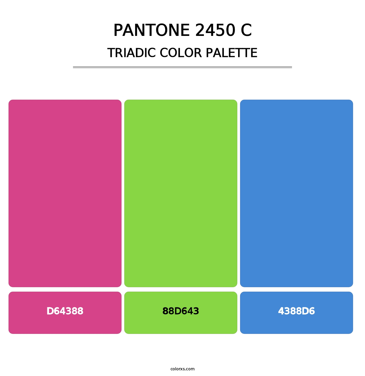 PANTONE 2450 C - Triadic Color Palette
