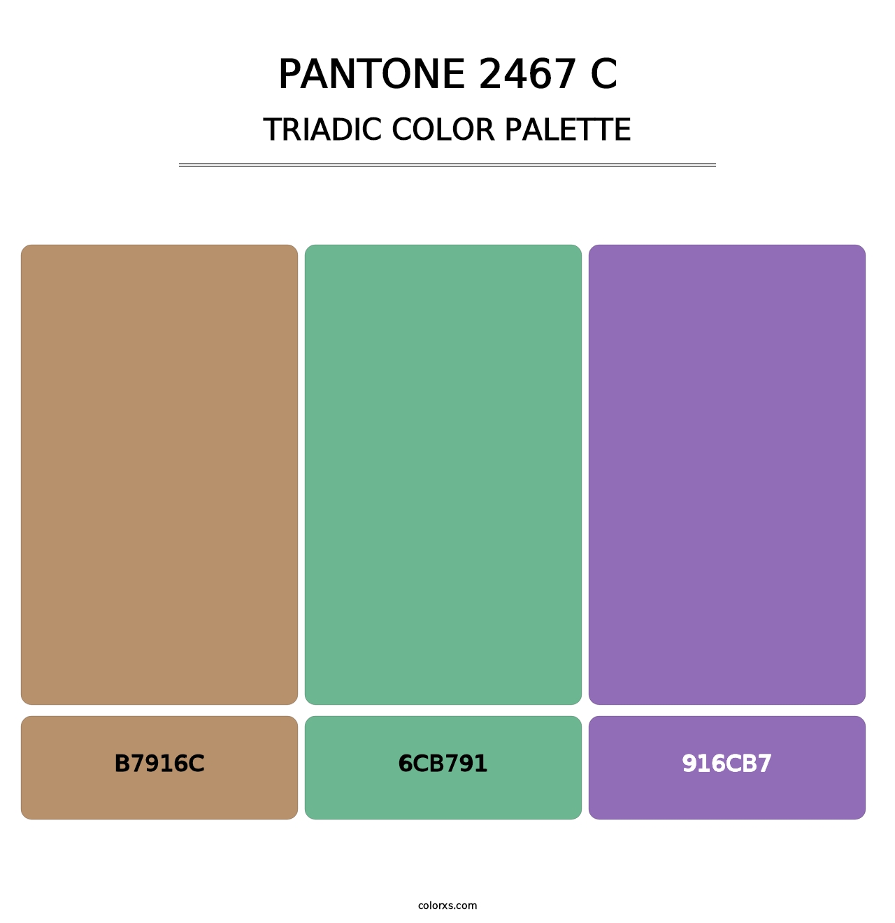 PANTONE 2467 C - Triadic Color Palette