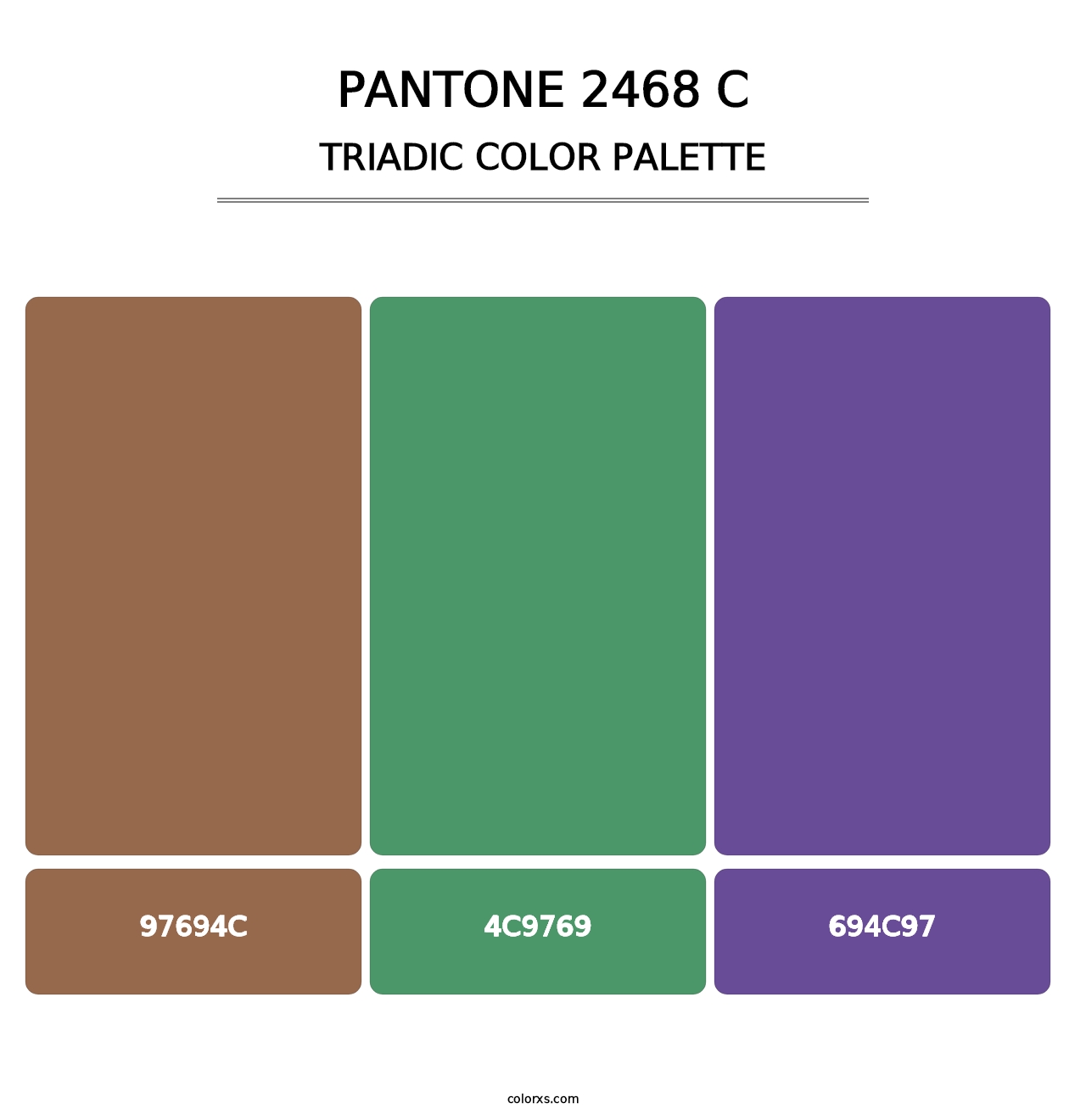 PANTONE 2468 C - Triadic Color Palette
