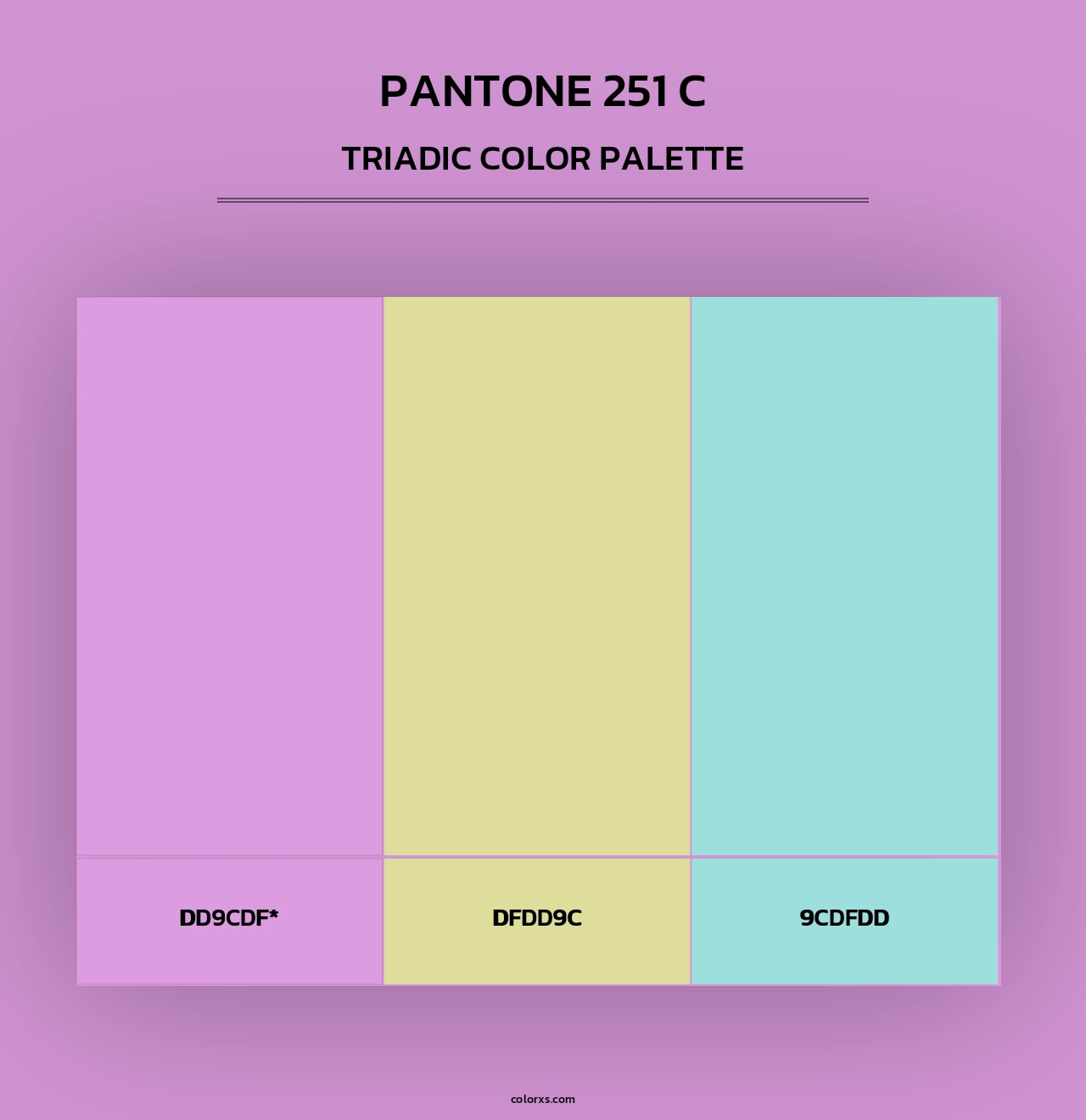 PANTONE 251 C - Triadic Color Palette