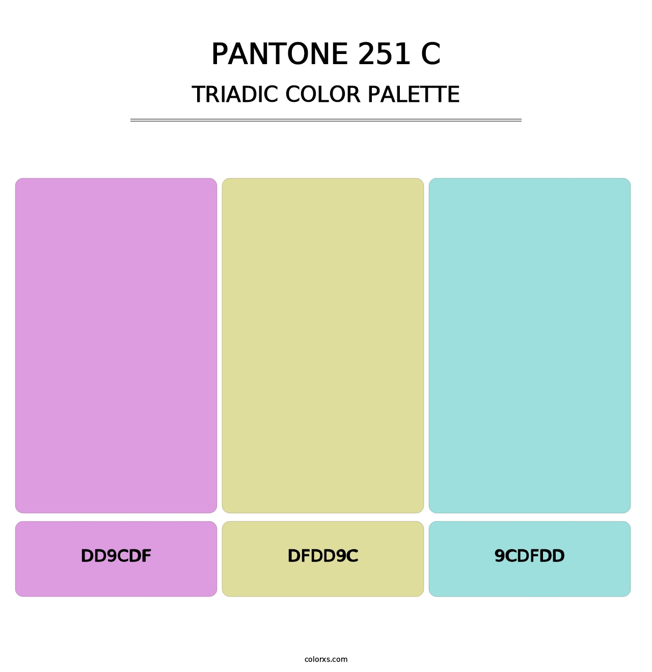 PANTONE 251 C - Triadic Color Palette