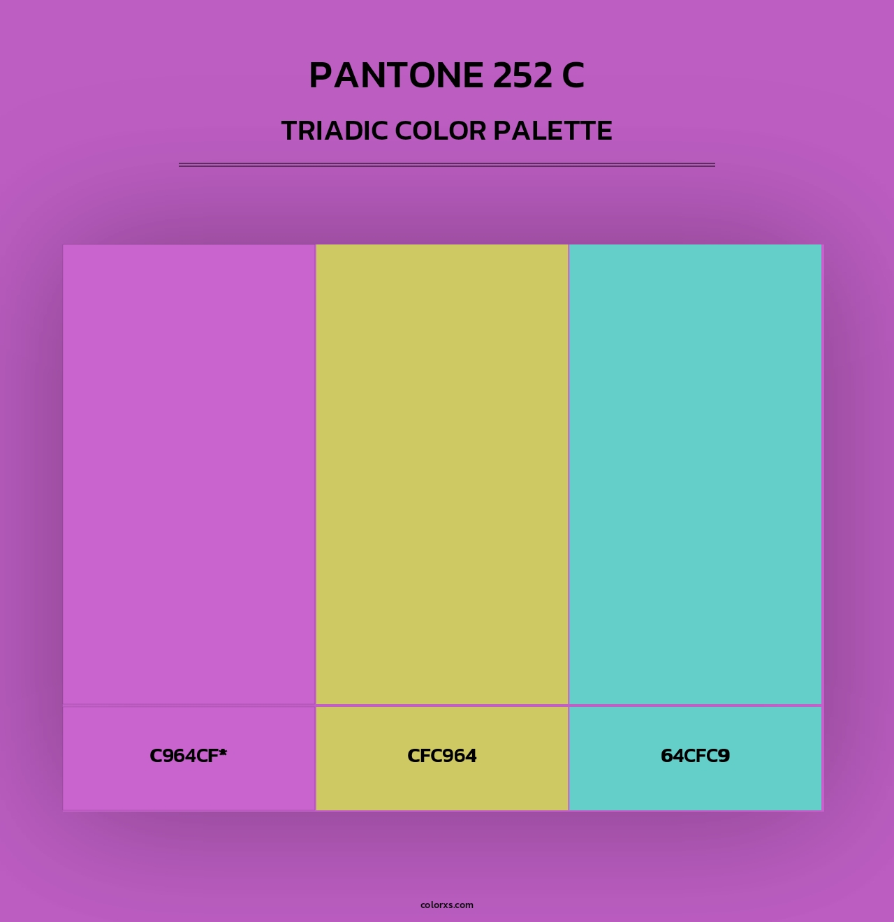 PANTONE 252 C - Triadic Color Palette