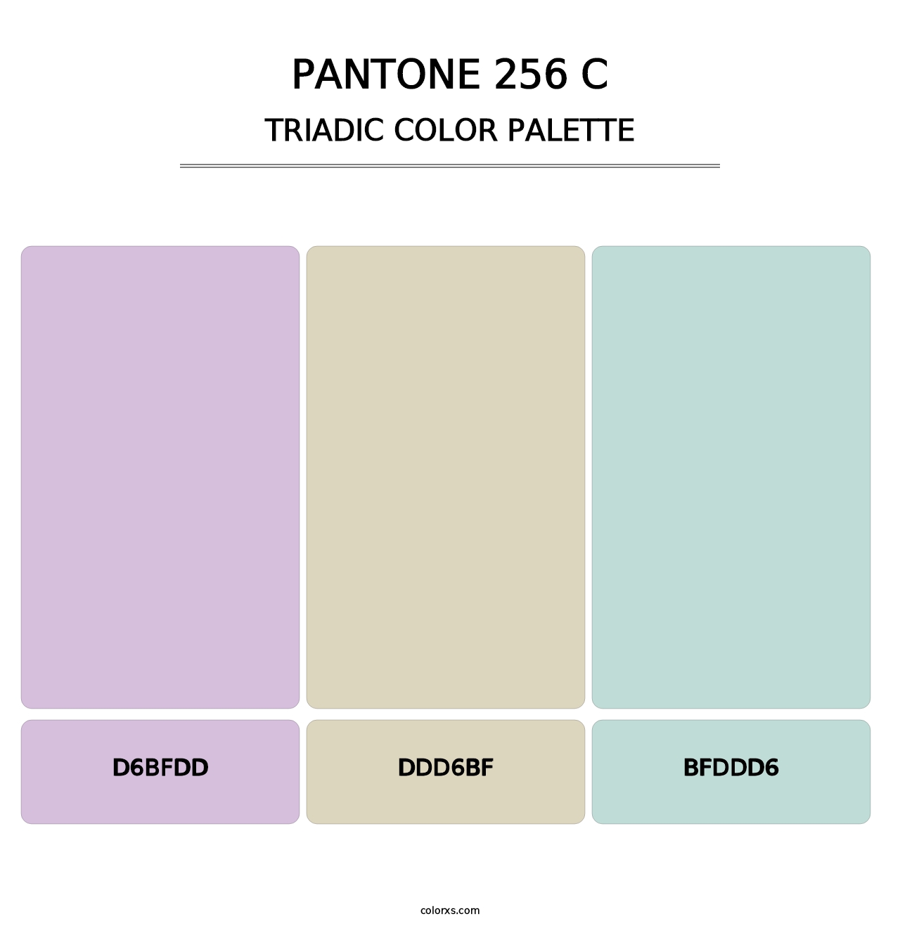 PANTONE 256 C - Triadic Color Palette
