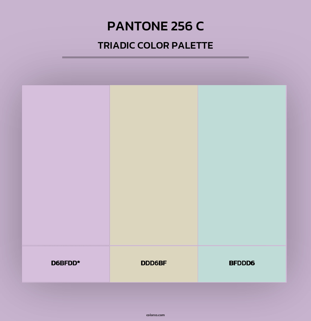 PANTONE 256 C - Triadic Color Palette