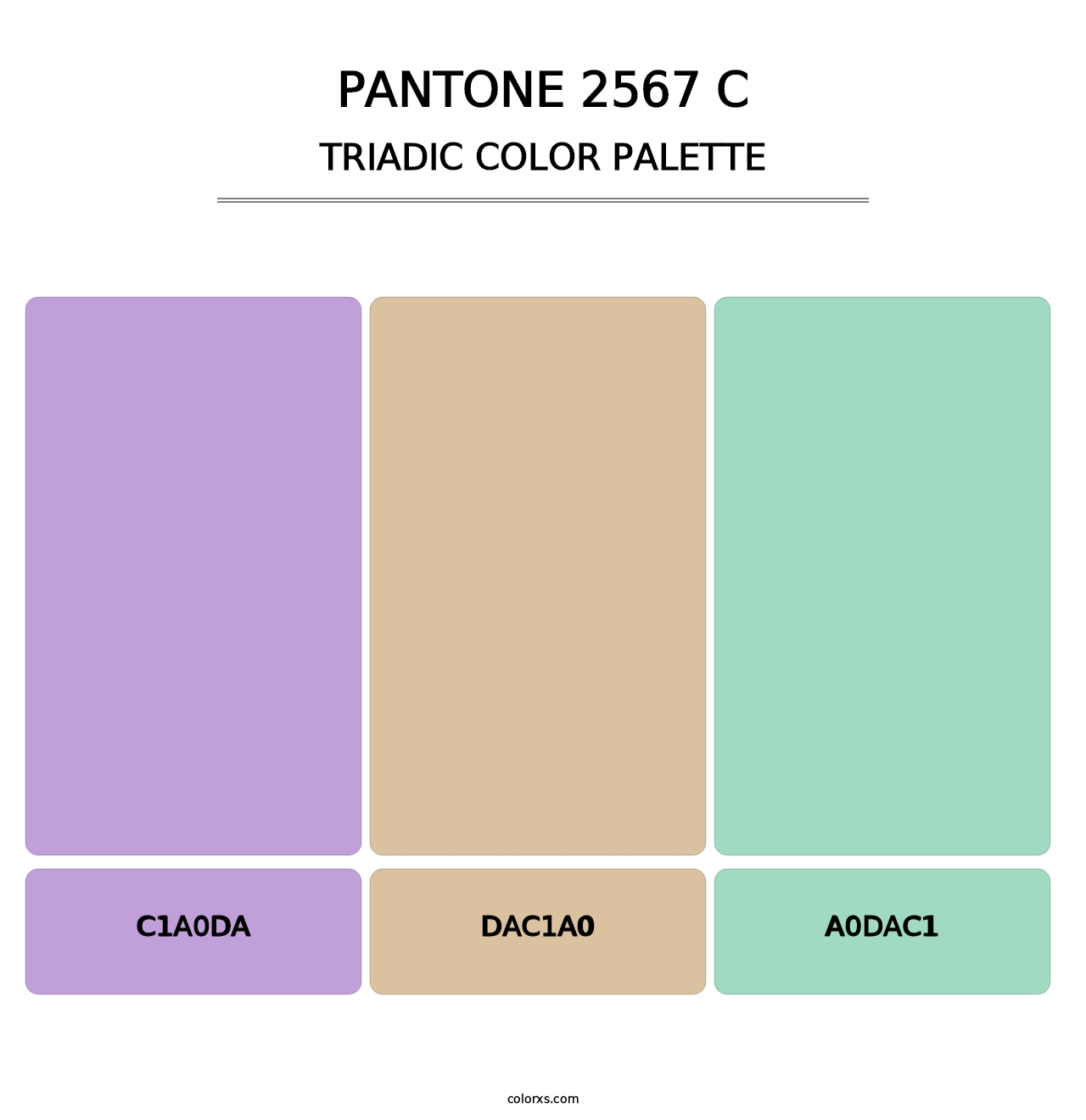 PANTONE 2567 C - Triadic Color Palette