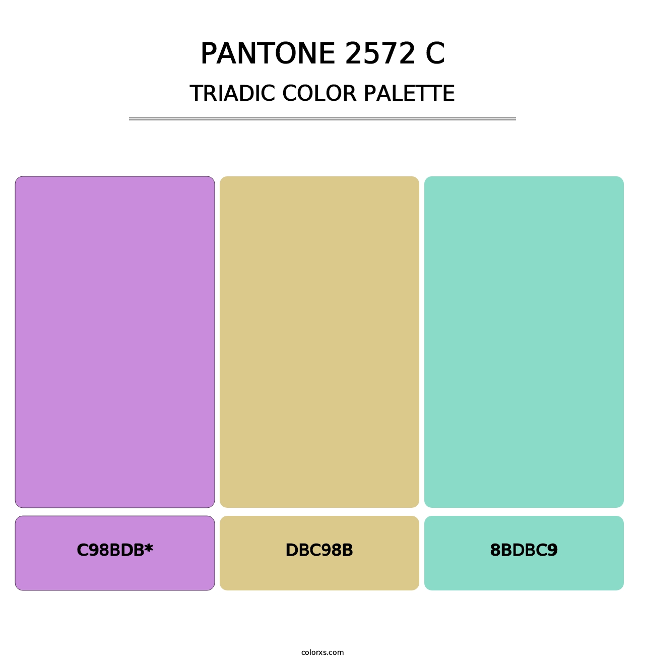 PANTONE 2572 C - Triadic Color Palette