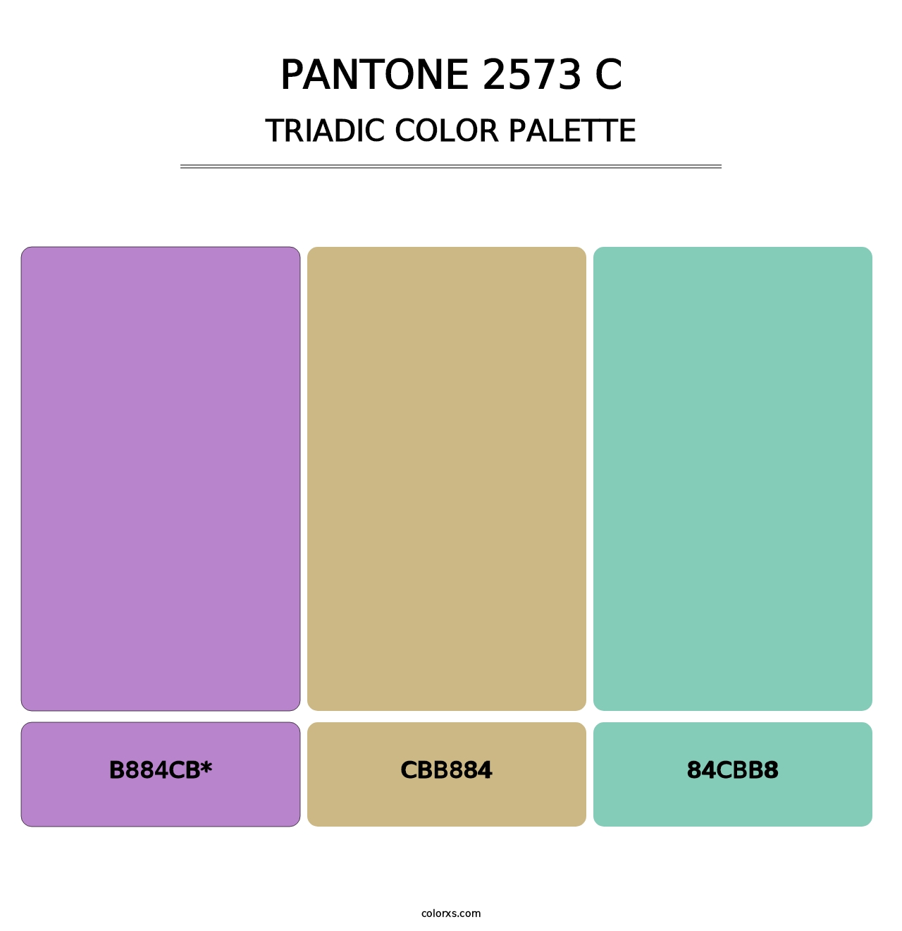 PANTONE 2573 C - Triadic Color Palette