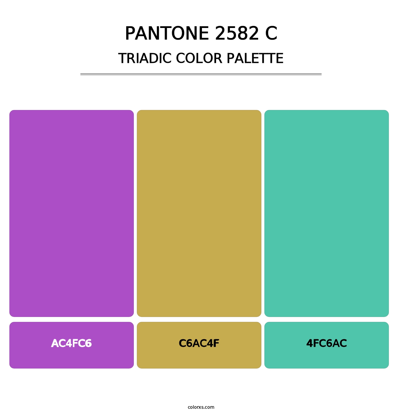 PANTONE 2582 C - Triadic Color Palette