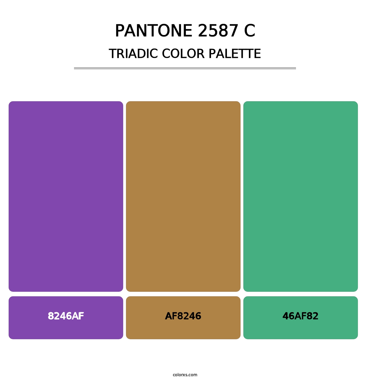 PANTONE 2587 C - Triadic Color Palette