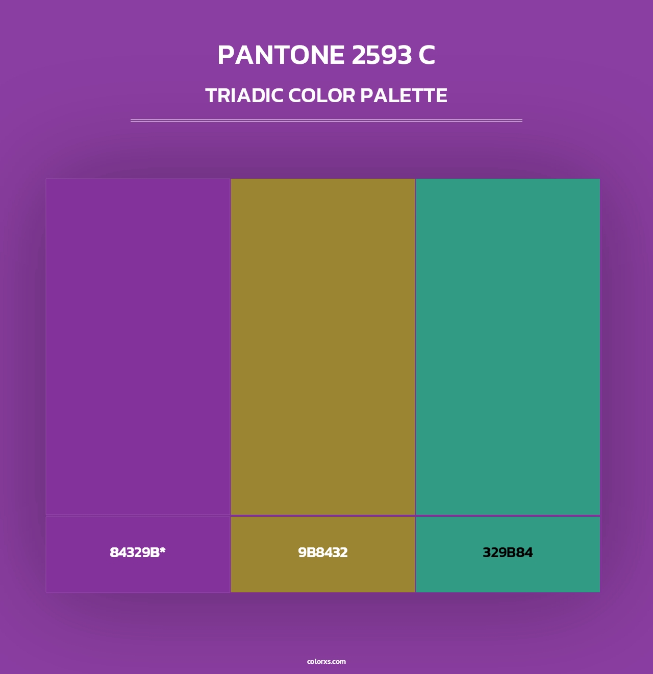 PANTONE 2593 C - Triadic Color Palette