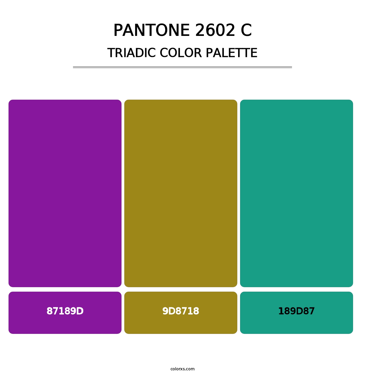 PANTONE 2602 C - Triadic Color Palette