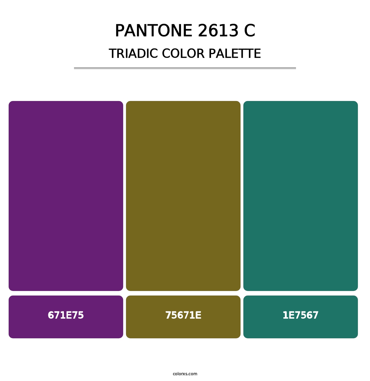 PANTONE 2613 C - Triadic Color Palette