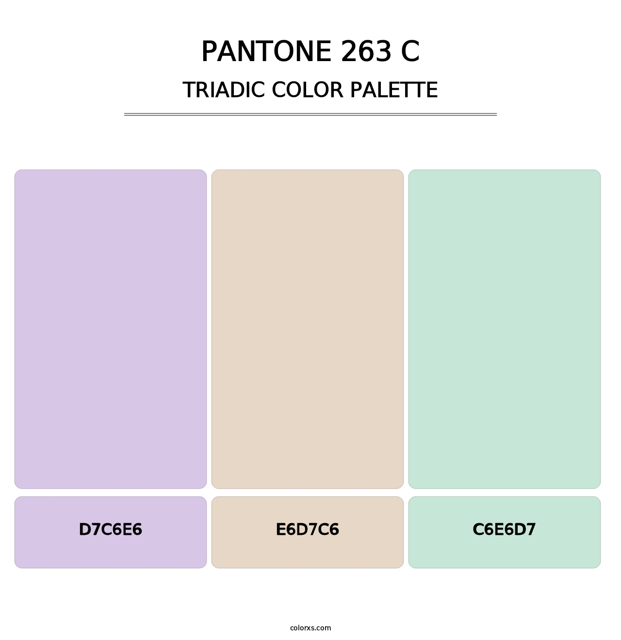 PANTONE 263 C - Triadic Color Palette