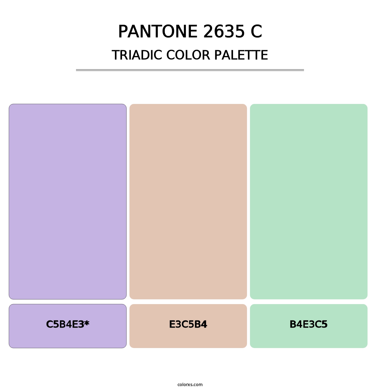 PANTONE 2635 C - Triadic Color Palette