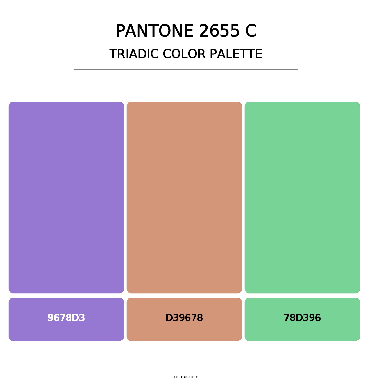 PANTONE 2655 C - Triadic Color Palette