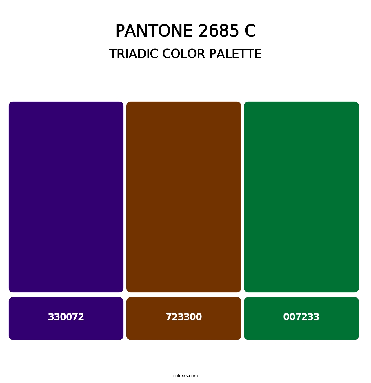 PANTONE 2685 C - Triadic Color Palette