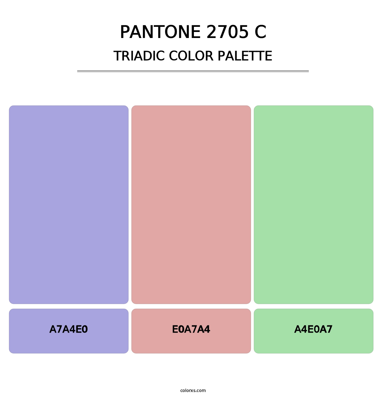 PANTONE 2705 C - Triadic Color Palette