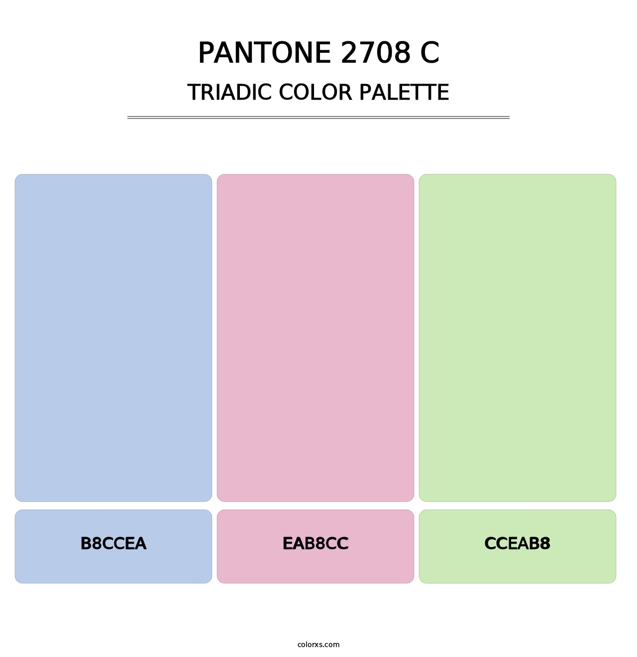 PANTONE 2708 C - Triadic Color Palette