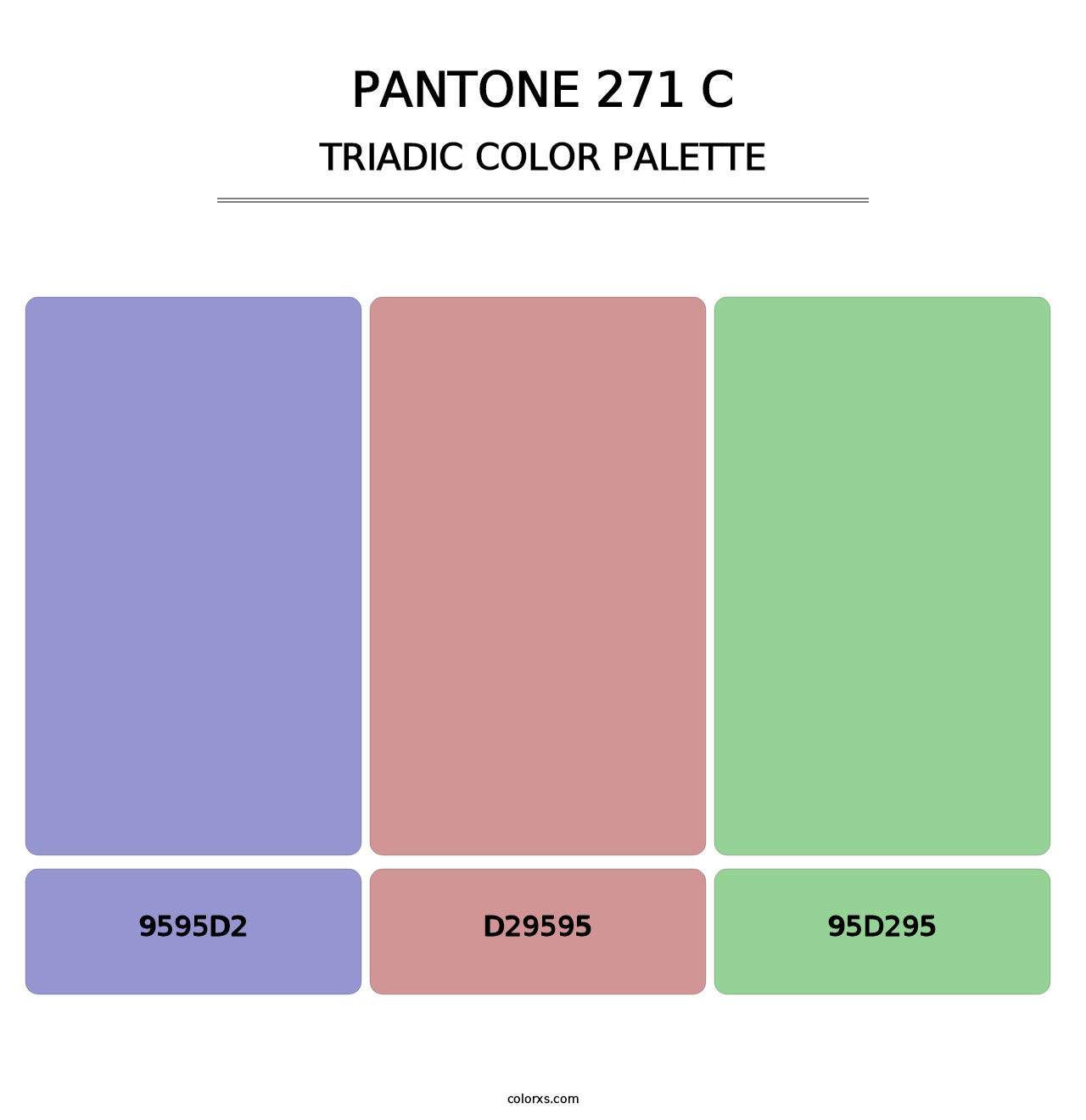 PANTONE 271 C - Triadic Color Palette
