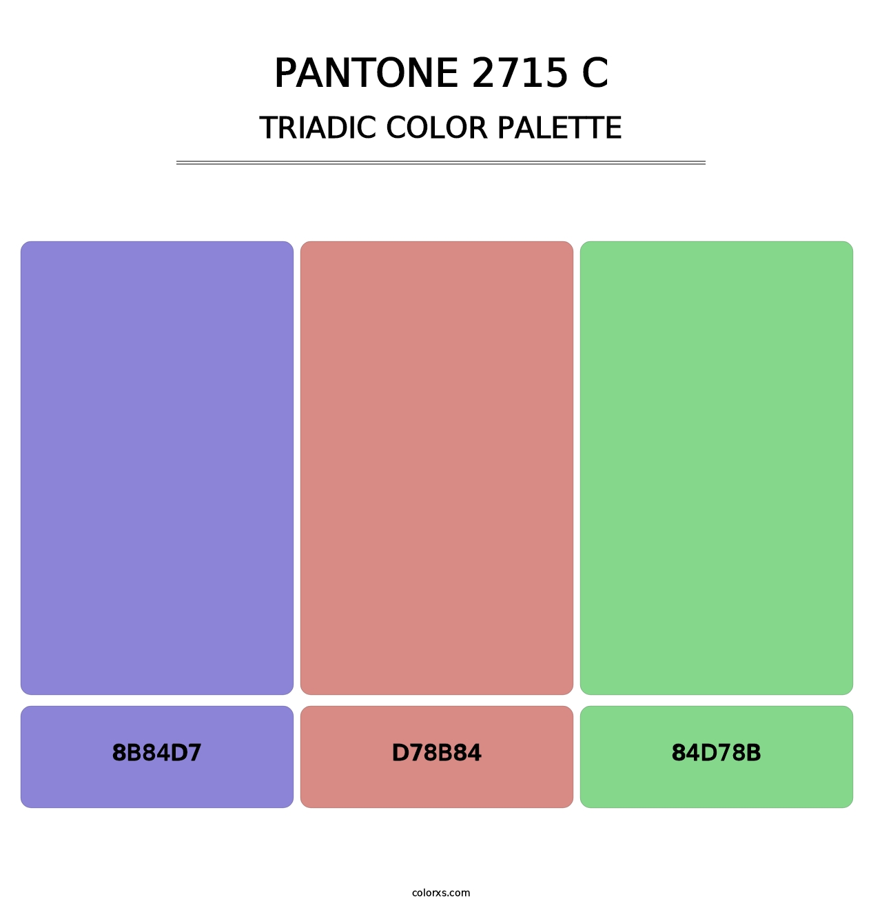 PANTONE 2715 C - Triadic Color Palette