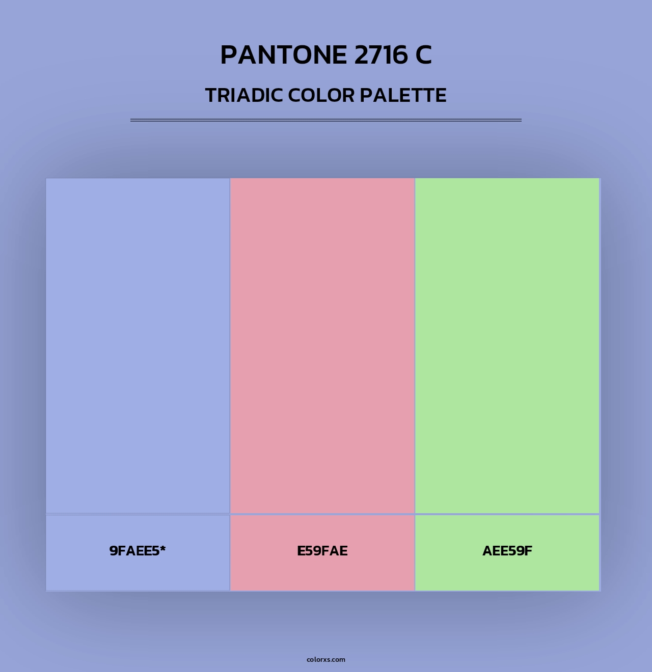 PANTONE 2716 C - Triadic Color Palette