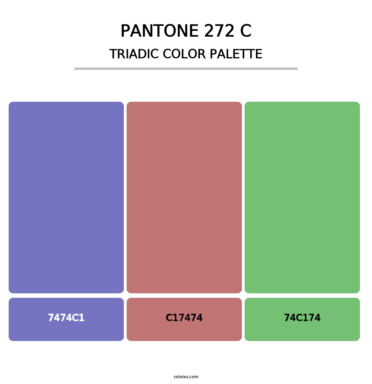 PANTONE 272 C - Triadic Color Palette