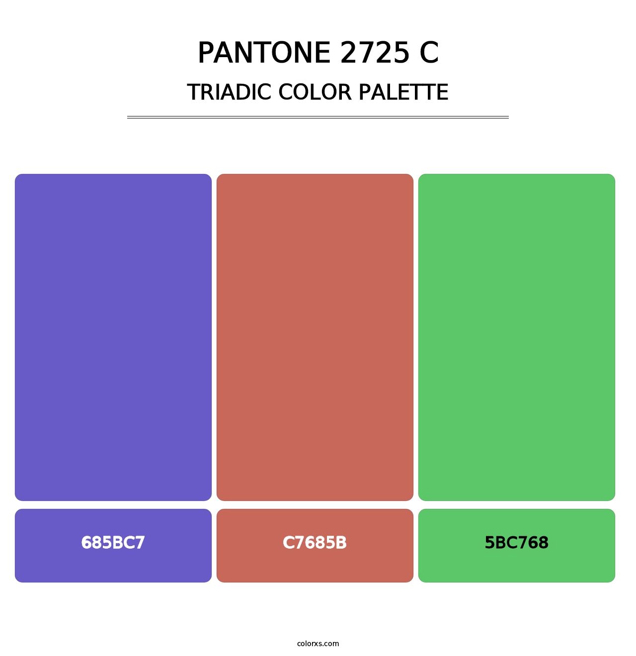 PANTONE 2725 C - Triadic Color Palette