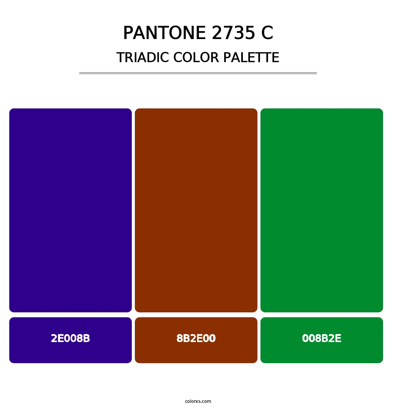 PANTONE 2735 C - Triadic Color Palette