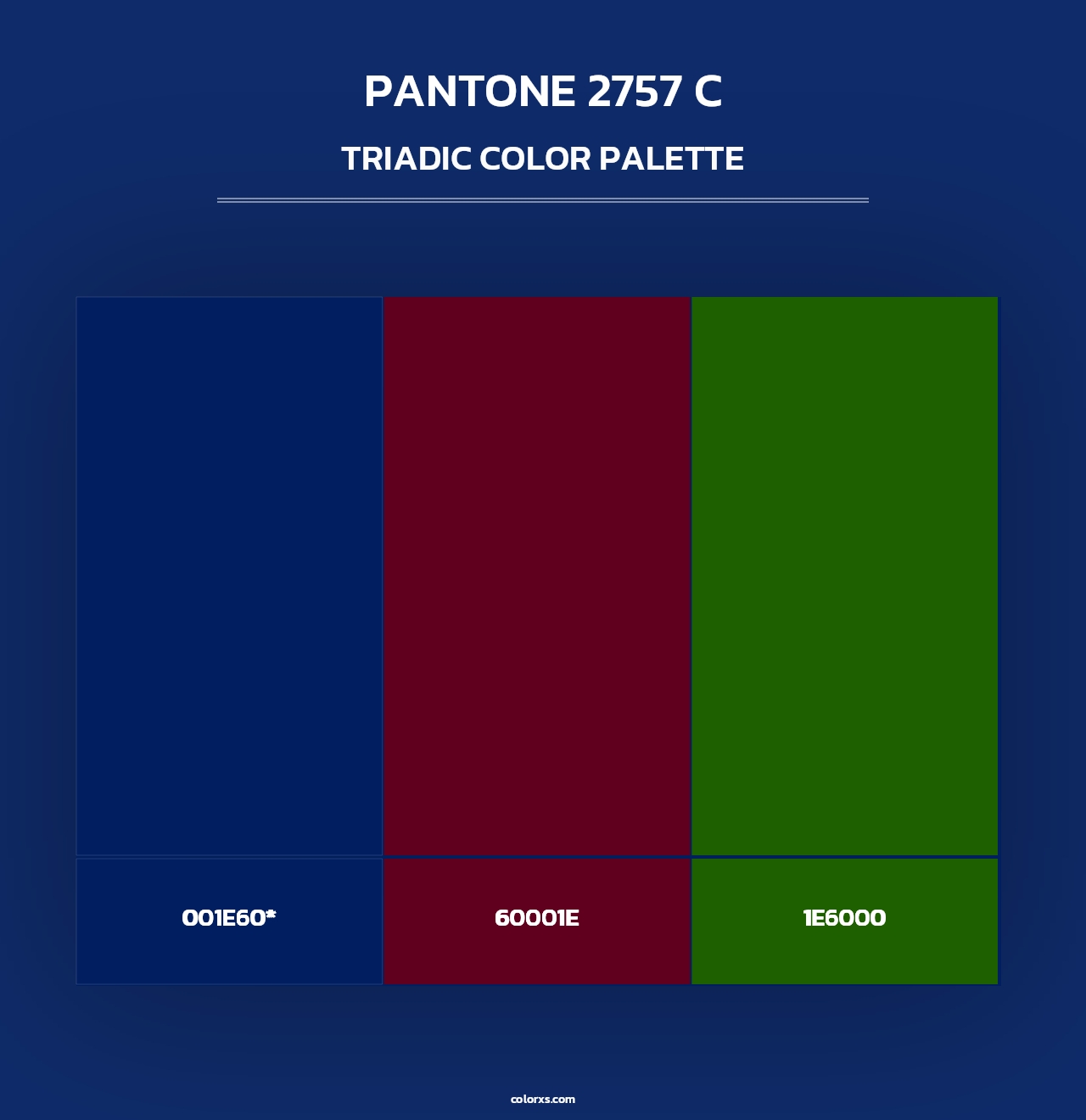 PANTONE 2757 C - Triadic Color Palette