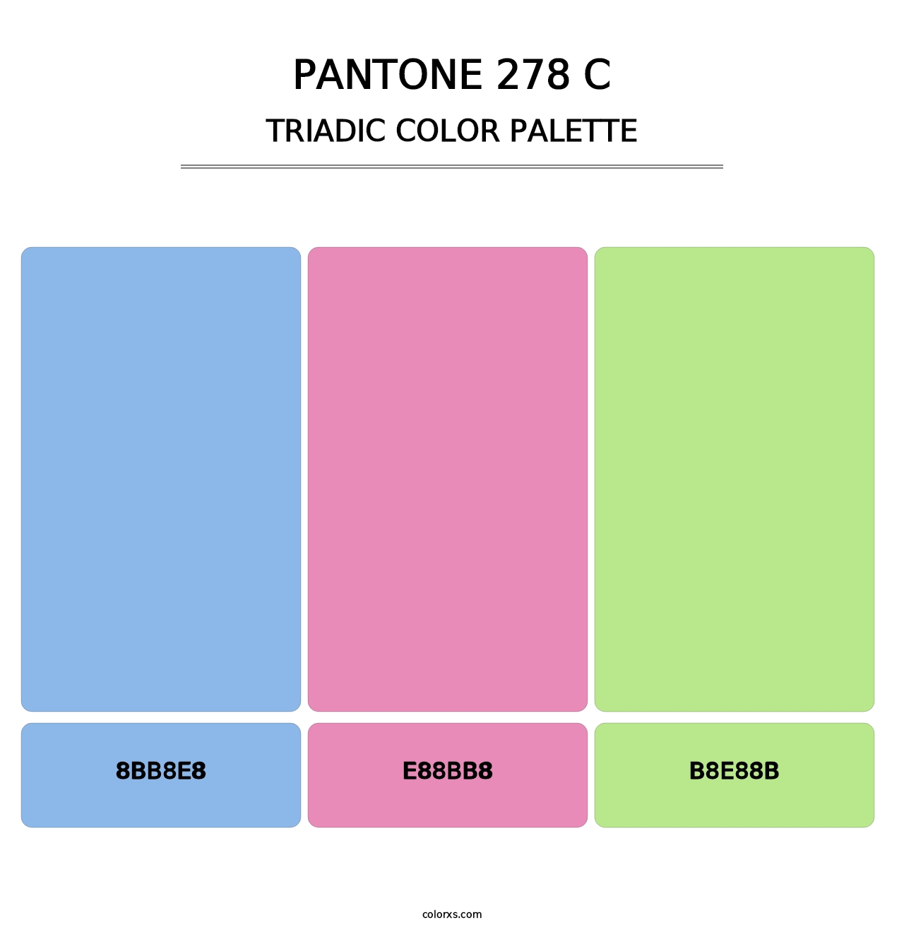 PANTONE 278 C - Triadic Color Palette