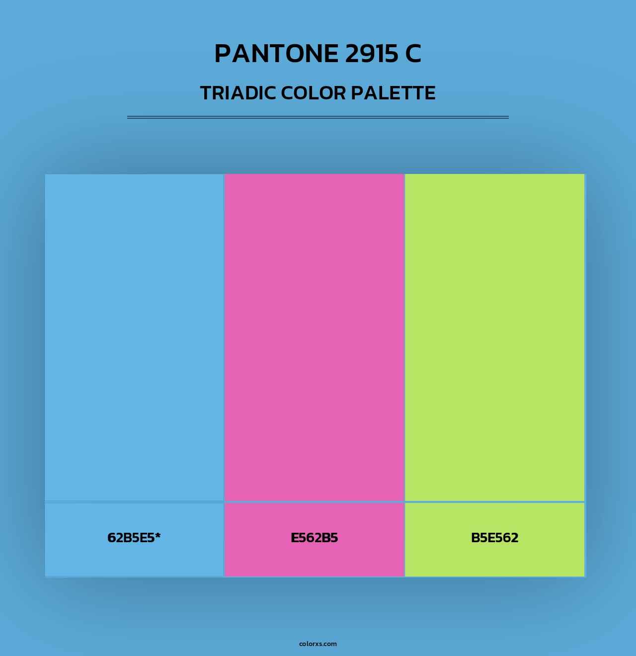 PANTONE 2915 C - Triadic Color Palette