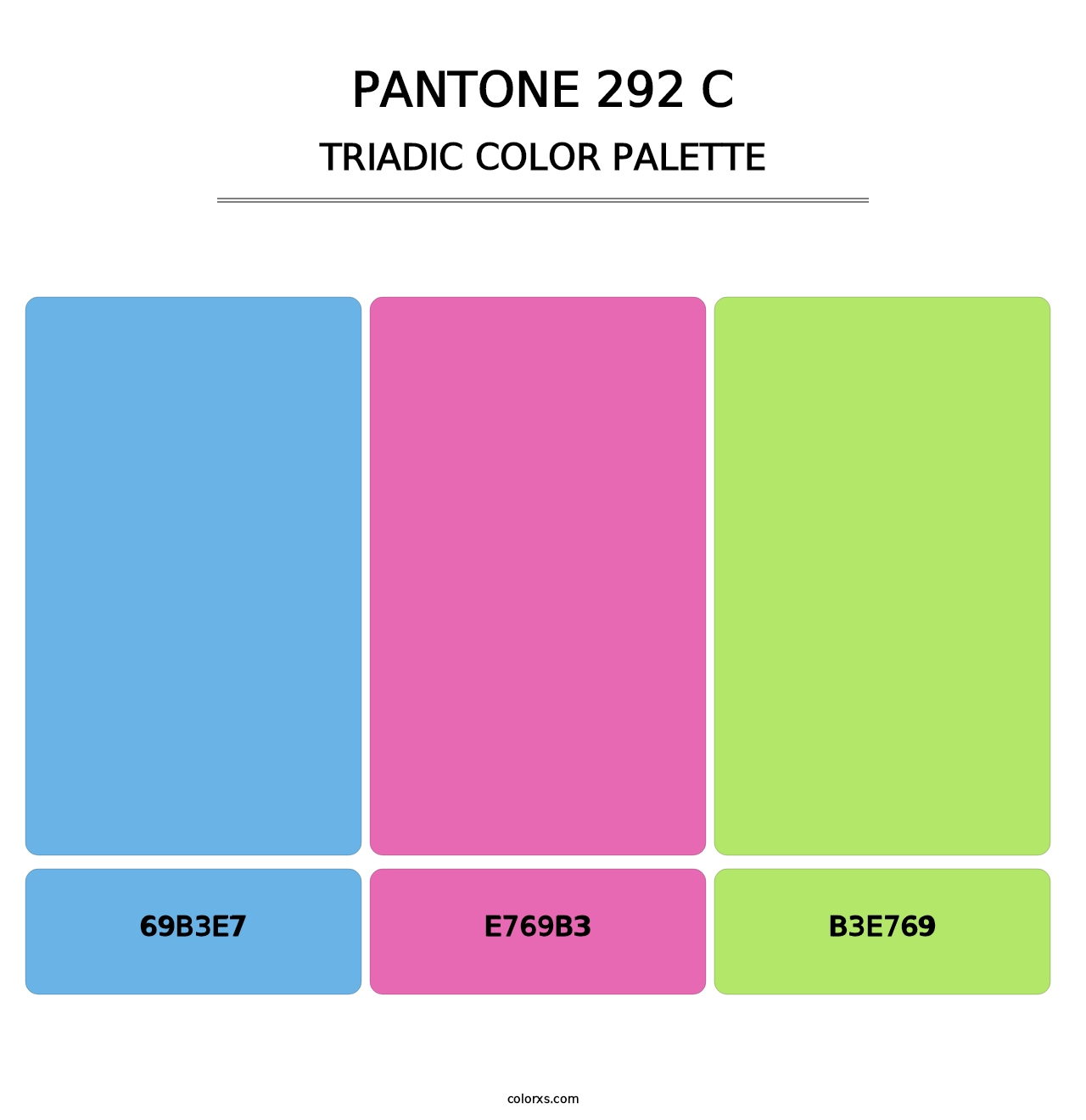 PANTONE 292 C - Triadic Color Palette