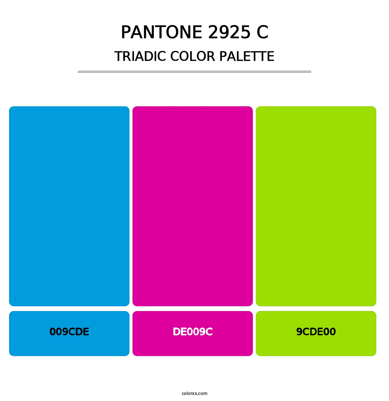 PANTONE 2925 C - Triadic Color Palette